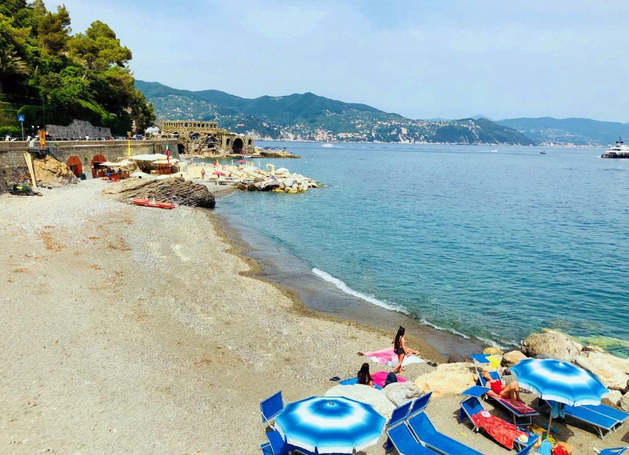 Portofino Seaview Apartment, 50 Meters From The Beach, Free Parking, Air Conditioning Paraggi Kültér fotó